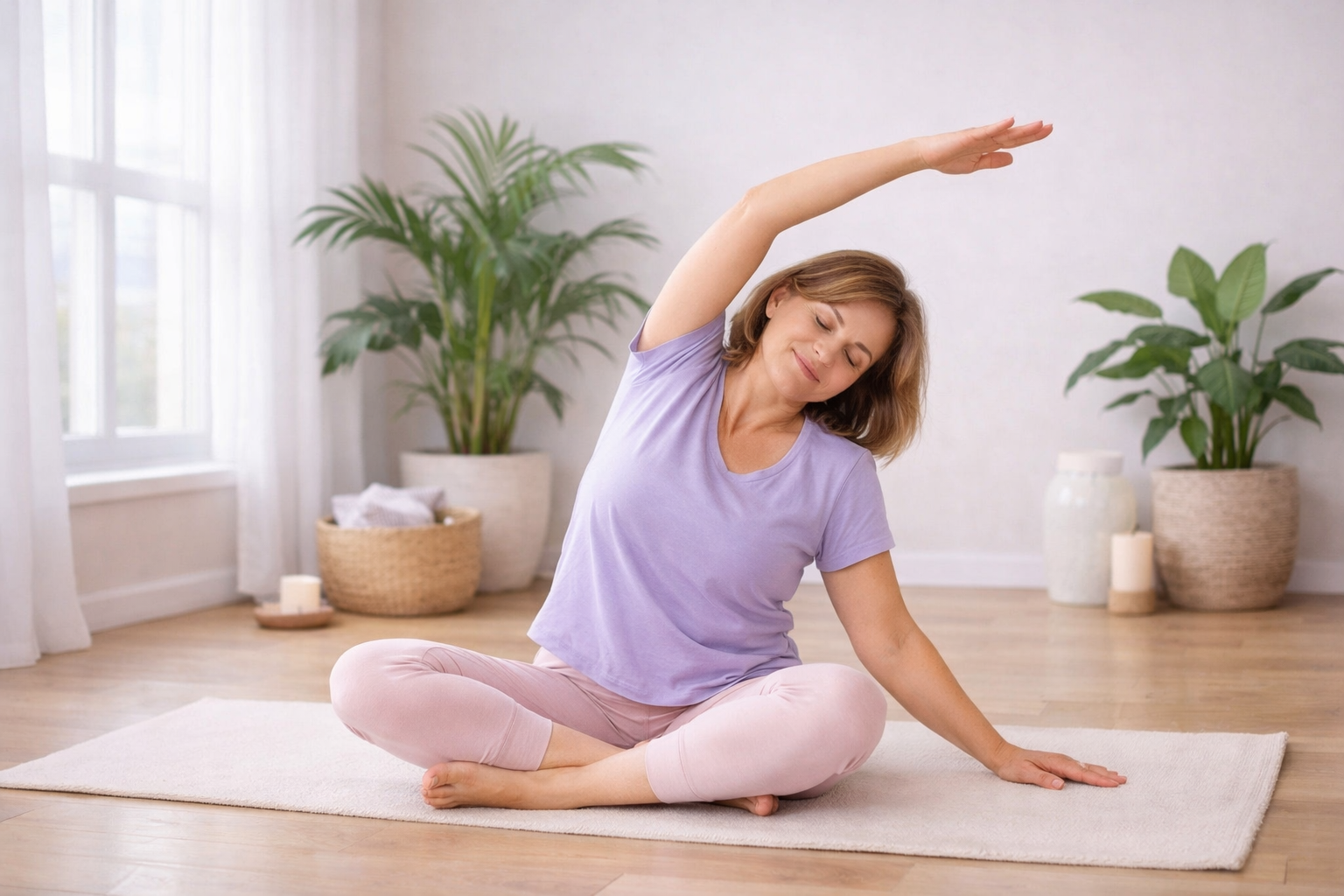 Séance de yoga doux